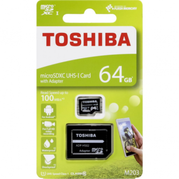 CARTÃO MEM. TOSHIBA MICROSD 64GB THN-M203K0640E TOSHIBA - 1