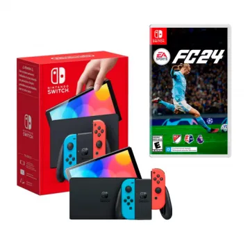 NINTENDO SWITCH OLED AZ/RJ + CONSOLE FC24 NINTENDO - 1