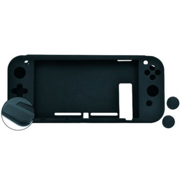 CAPA DE SILICONE NUWA SWITCH PRETA ANTID + 2 GRIPS NUWA - 1