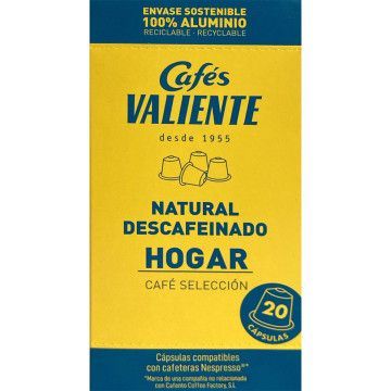 CAIXA DE CAFÉ VALIENTE DESCAFEINADO C/NESPRES.20CAP