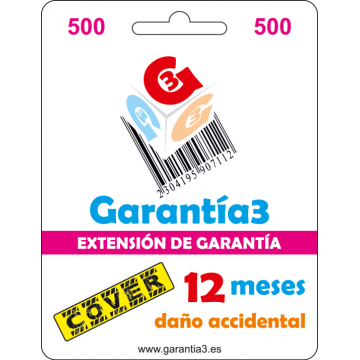 GARANTIA DE DANOS ACIDENTAIS G3 G3CPDES500 ATÉ 500 € GARANTIA3 - 1