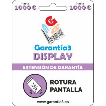 GARANTIA DE EXIBIÇÃO DE TELAS G3 DE ATÉ 1000 € GARANTIA3 - 1