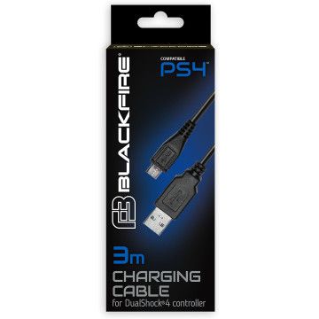 CABO BLACKFIRE PS4 USB PARA MICROUSB 3 METROS BLACKFIRE - 1