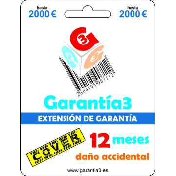 GARANTIA DE DANOS ACIDENTAIS G3 G3CPDES2000 ATÉ 2.000 € GARANTIA3 - 1