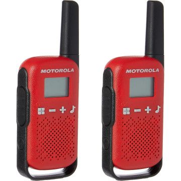 WALKIE TALKIE MOTOROLA T42 PACOTE DUPLO VERMELHO Motorola - 1