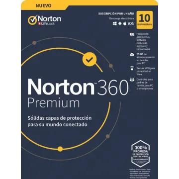 NORTON ANTIVIRUS 360 PREMIUM 75GB 1 USUÁRIO 10 DISPOSITIVOS NORTON - 1