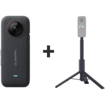 CÂMERA INSTA360 X3 1/2" 72MP SENSOR + SELFIE STICK INSTA360 - 1