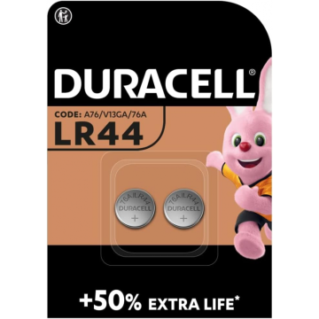 BATERIA BOTÃO DURACELL 1.5V LR44 B2 1 BLISTER DURACELL - 1