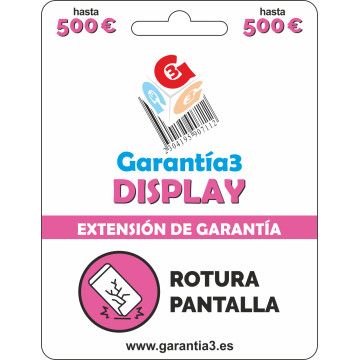 GARANTIA DE EXIBIÇÃO DE TELAS G3 DE ATÉ 500 € GARANTIA3 - 1