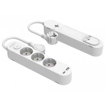 SILVERSANZ PÓLO DE 3 SAÍDAS + USB A + USB C BRANCO SILVERELECTRO - 1