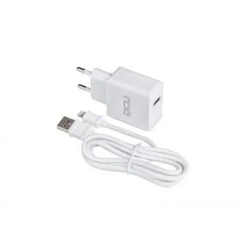 CARREGADOR DCU 1XUSB A + CABO RELÂMPAGO 1M DCU - 1