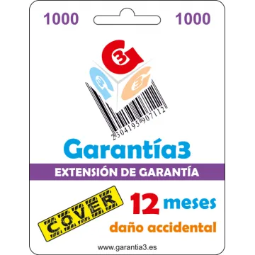 GARANTIA DE DANOS ACIDENTAIS G3 G3CPDES1000 ATÉ 1000 € GARANTIA3 - 1