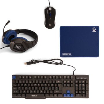 TECLADO GAMING SPARCO+MOUSE+HEADSET+MAT Sparco - 1