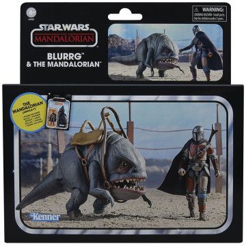 Conjunto de 2 figuras Blurrg & Mandalorian - The Mandalorian Star Wars 9,5cm HASBRO - 1