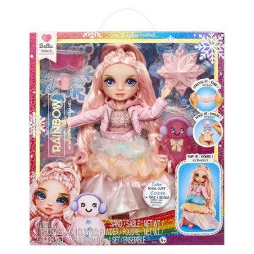 Boneca alta arco-íris rosa de inverno Bella Parker MGA - 1
