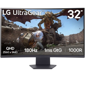 Monitor Gaming Curvo LG UltraGear 32GS60QC-B 31,5'/ QHD/ 1ms/ 180Hz/ VA/ Preto LG - 1