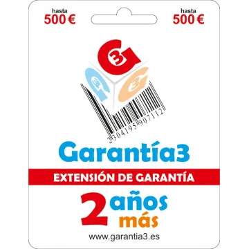 EXTENSÃO DE GARANTIA +2A G3PDES_500 ATÉ 500€ GARANTIA3 - 1