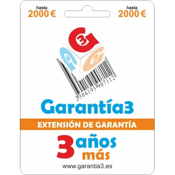 EXTENSÃO DE GARANTIA +3A G3PD3ES2000 ATÉ 2.000 € GARANTIA3 - 1