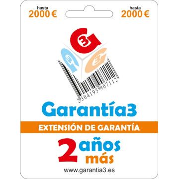 EXTENSÃO DE GARANTIA +2A G3PDES2000 ATÉ 2.000 € GARANTIA3 - 1