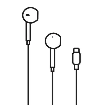 Fones de ouvido Earpods com conector Apple Lightning com controle remoto e microfone Apple - 1