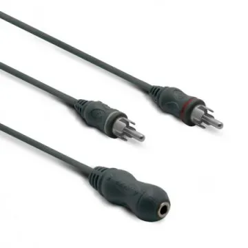 METRONIC - Adaptador Jack Estéreo 3.5mm MACHO/ 2 RCA MACHO 0,1m 360055 METRONIC - 1