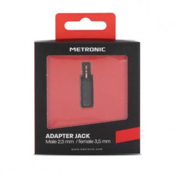 METRONIC - Adaptador Jack Estéreo 2.5mm MACHO/ 3.5mm FEMEA 360090 METRONIC - 2