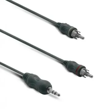 METRONIC - Cabo Áudio Jack Estéreo 3.5mm MACHO / 2 RCA MACHO 1.2m 370080 METRONIC - 1