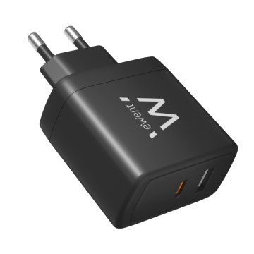 CARGADOR RAPIDO EWENT 2PUERTOS (USB-C/A) 65W EWENT - 1