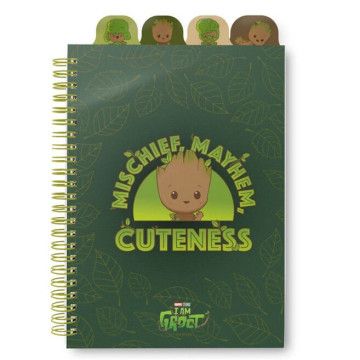 Caderno A5 Groot Marvel GRUPO ERIK - 1