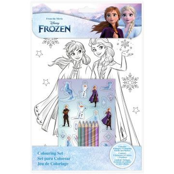 Conjunto para colorir com adesivos Frozen Disney KIDS LICENSING - 1