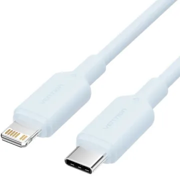 Vention LAKSH Cabo Lightning USB 2.0 Tipo-C/ USB Tipo-C Macho - Lightning Macho/ Até 27W/ 480Mbps/ 2m/ Azul VENTION - 1