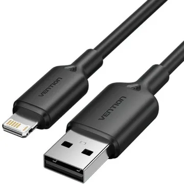 Vention LAMBF Cabo Lightning USB 2.0/ USB Macho - Lightning Macho/ 480Mbps/ 1m/ Preto VENTION - 1