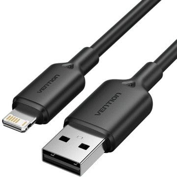 Cabo Lightning USB 2.0 Vention LAMBH/ USB Macho - Lightning Macho/ 480Mbps/ 2m/ Preto VENTION - 1