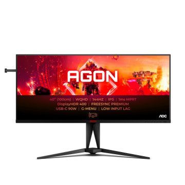 Monitor Gaming AOC AGON AG405UXC 40" WQHD 144 Hz IPS 1 ms 2xHDMI  DisplayPort  USB-C Multimédia Preto AOC - 1