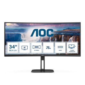 Monitor AOC VA 34" 21:9 WQHD CU34V5C/BK AOC - 1