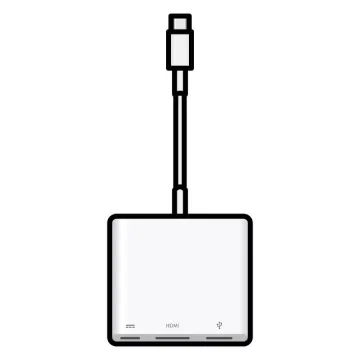 Adaptador digital usb-c Av Multiport Macbook v3 MW5M3ZM/A Apple - 1