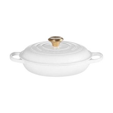 LE CREUSET - Caçarola Baixa Evol. 26cm Branco Pomo Dourado 21180260101441 LE CREUSET - 1