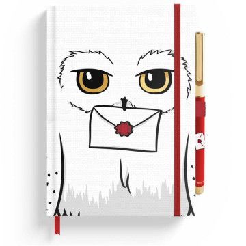 Caderno A5 Premium + caneta Hedwig Harry Potter GRUPO ERIK - 1