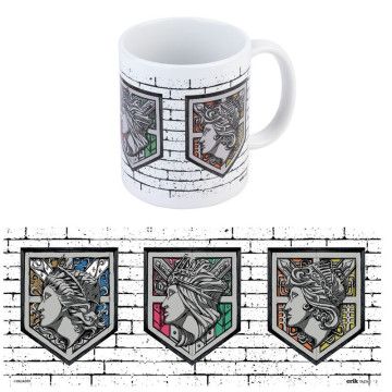 Caneca Emblemas de Parede Attack On Titan 350ml GRUPO ERIK - 1