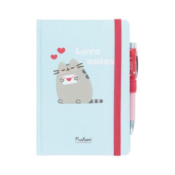 Caderno A5 premium + caneta projetora Purrfect Love Pusheen GRUPO ERIK - 1