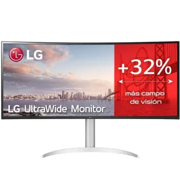 LG UltraWide 34WQ650-W Monitor Profissional Ultra-Wide de 34'/ WFHD/ Multimídia/ Altura Ajustável/ Prateado e Branco LG - 1