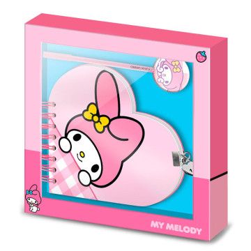 Conjunto diário + caneta My Melody Hello Kitty KARACTERMANIA - 1