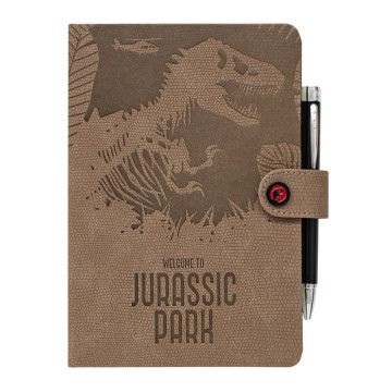 Caderno A5 premium + caneta projetora Jurassic Park GRUPO ERIK - 1