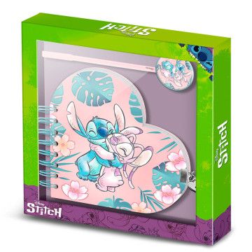 Diário Disney Stitch Heart + conjunto de canetas KARACTERMANIA - 1