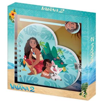 Diário Moana Disney + conjunto de canetas KARACTERMANIA - 1