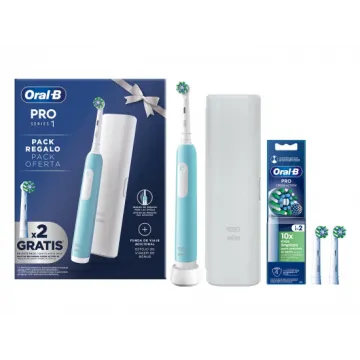 DENTAL ORALB PRO1 ESTOJO DE VIAGEM TURQUESA+2 CABEÇAS BRAUN - 1