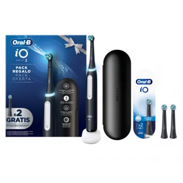 DENTAL ORALB IO3 PRETO ESTOJO DE VIAGEM + 2 CABEÇAS BRAUN - 1