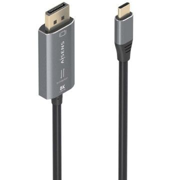 Cabo Conversor Aisens A109-0880/ USB Tipo-C Macho - DisplayPort Macho/ 1,8m/ Preto AISENS - 1