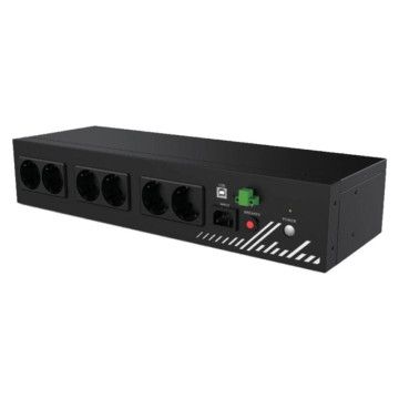 Unidade de distribuição de energia Phasak COMPACT 800 VA/ 9A/ 8x Schuko/ formato rack 2U PHASAK - 1