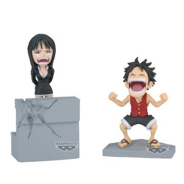 Figura Luffy e Nico Robin World Colecionável One Piece 10cm BANPRESTO - 1